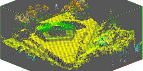 Deutsches Eck in Koblenz als Punktwolke aus einem Laserscan