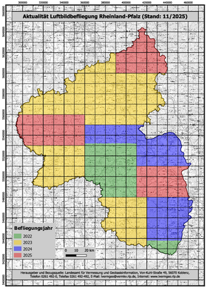 Aktualität Luftbildbefliegung Rheinland-Pfalz (Stand: 11/2025), nicht barrierefrei