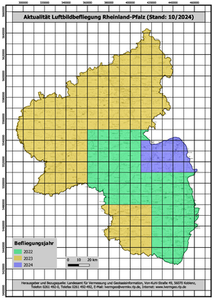 Aktualität Luftbildbefliegung Rheinland-Pfalz (Stand: 02/2024), nicht barrierefrei